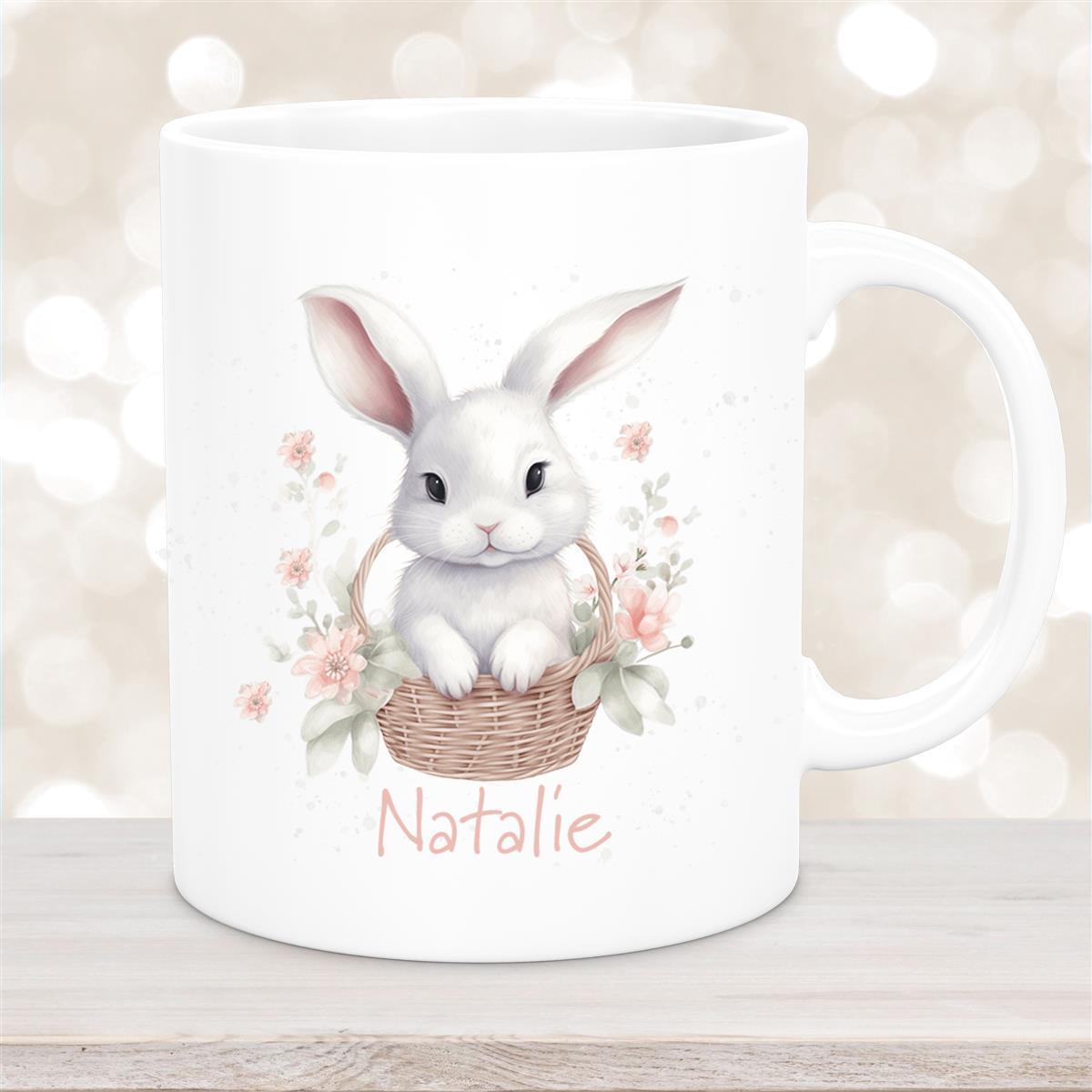 Tasse Hase #1 Wunschnamen personalisiert Keramik Weiß