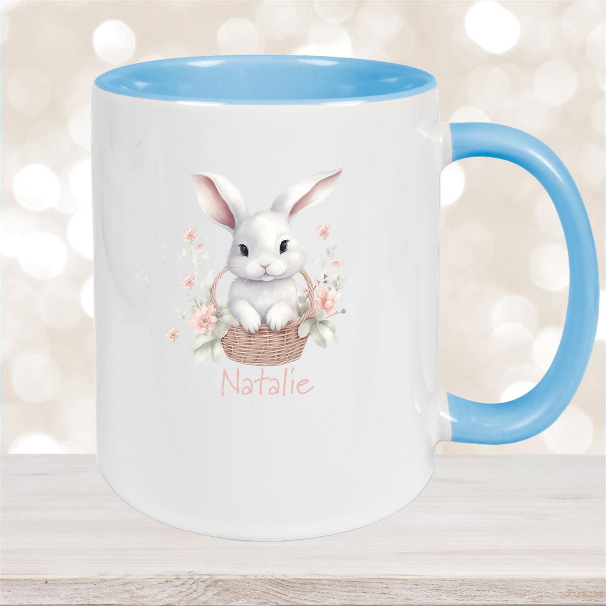 Tasse Hase #1 Wunschnamen Keramik personalisiert versch. Farben