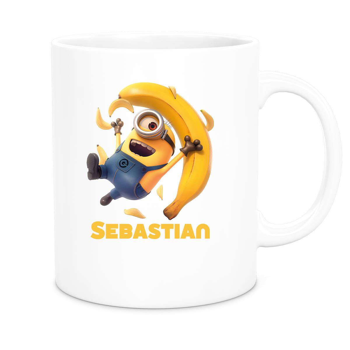 Tasse Minions Kinder Minion 2 Banana Wunschname Keramik Kinderbecher personalisiert versch. Farben