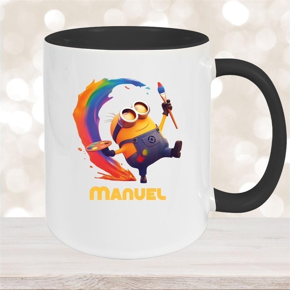 Tasse Minions Kinder Minion 4 Maler Wunschname Keramik Kinderbecher personalisiert versch. Farben