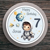 Tortenaufleger Geburtstag Astronaut #2 Name & Zahl (20cm)