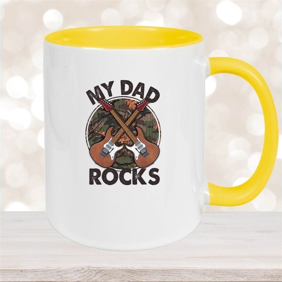 Tasse Vatertag #3 "MY DAD ROCKS" Keramik versch. Farben