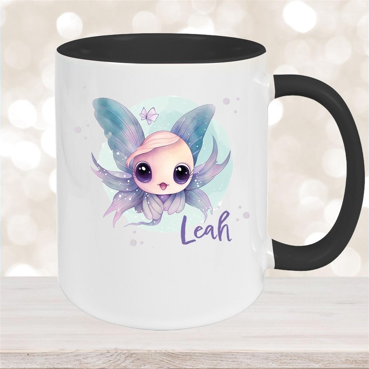 Tasse Wunschname Meerestiere-Fisch 1 Keramik Kinderbecher versch. Farben