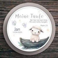 Tortenaufleger Taufe Schaf #1 Name & Datum (20cm)