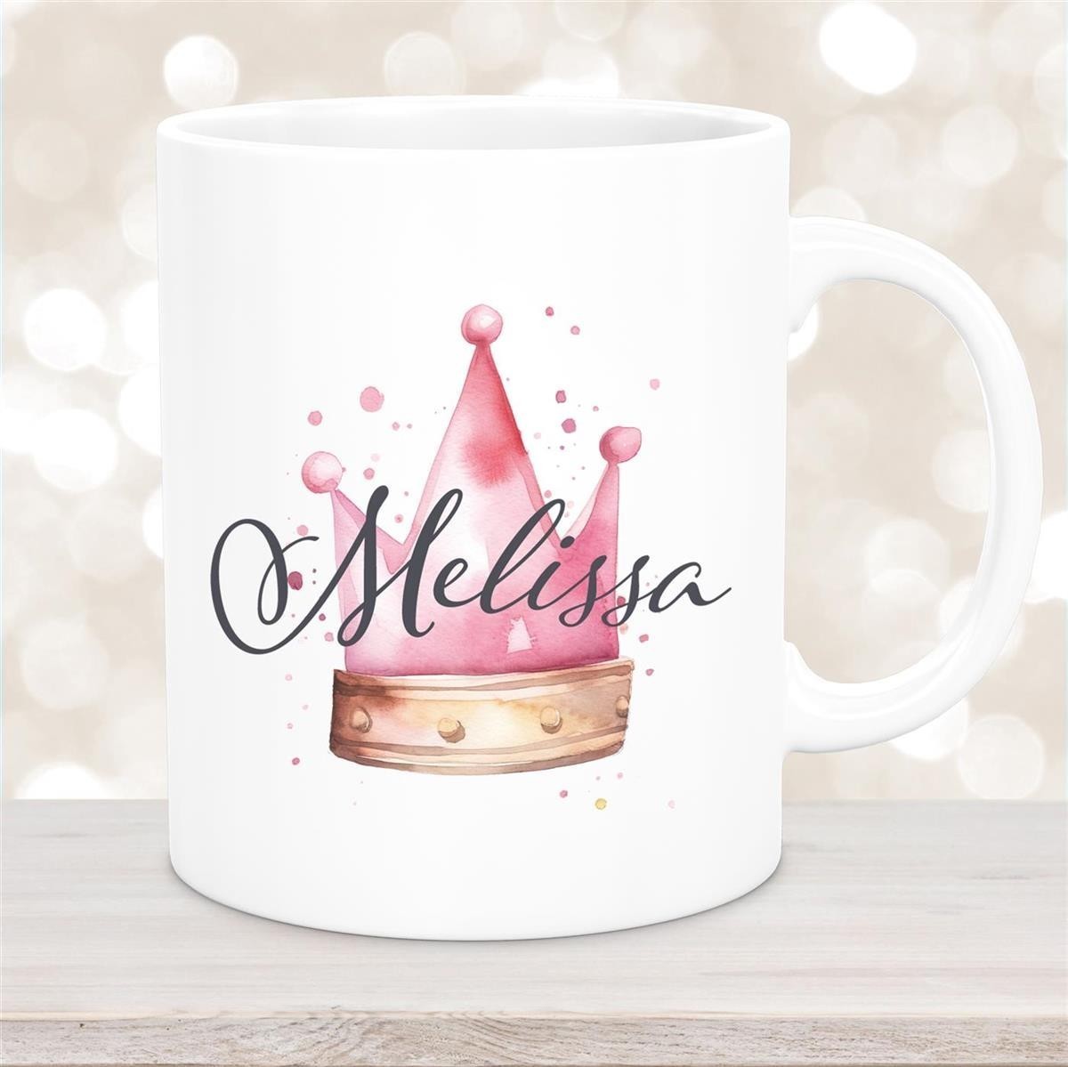 Tasse Krone #1 Wunschname Keramik Kinderbecher personalisiert Weiß