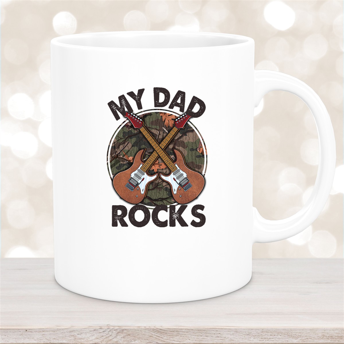 Tasse Vatertag #3 "MY DAD ROCKS" Keramik versch. Farben