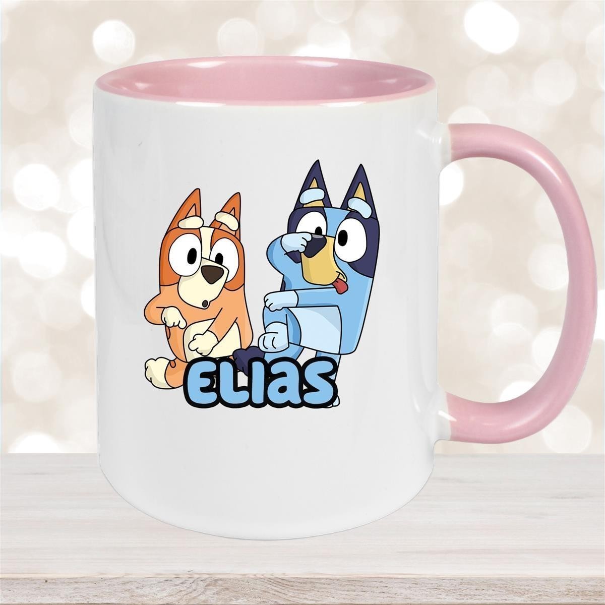 Tasse Bluey #3 Wunschname Keramik Kinderbecher personalisiert versch. Farben