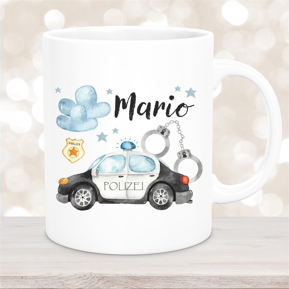 Tasse Polizei #1 Wunschname Keramik Kinderbecher personalisiert versch. Farben Tasse Polizei #1 Wunschname Keramik Kinderbecher personalisiert versch. Farben