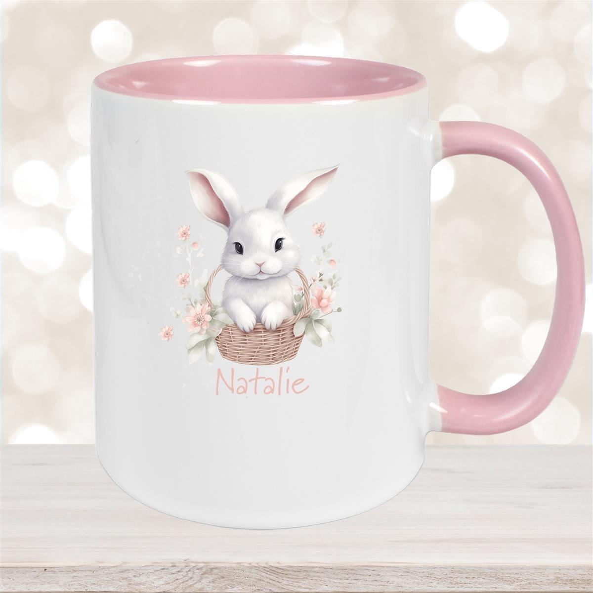 Tasse Hase 1 Wunschnamen Keramik personalisiert versch. Farben
