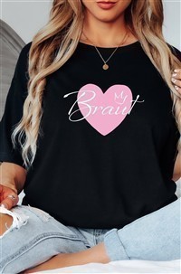 T-Shirt Braut & Team-Braut 04 Herz Damen-Shirt für den Junggesellinnenabschied