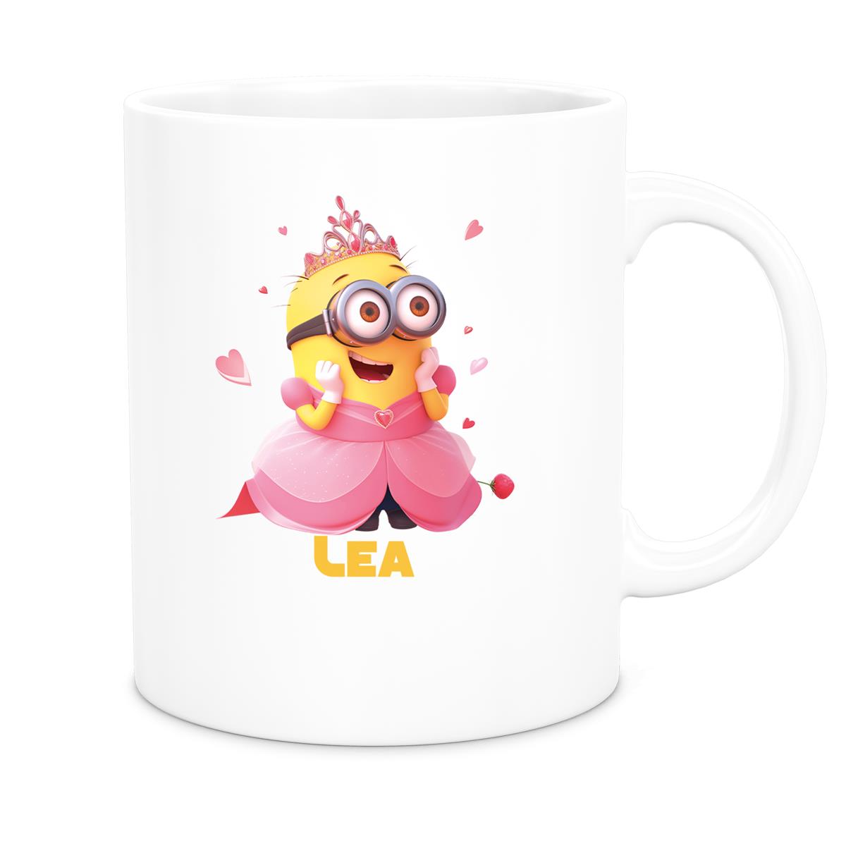 Tasse Minions Kinder Minion 7 Prinzessin Wunschname Keramik Kinderbecher personalisiert versch. Farben