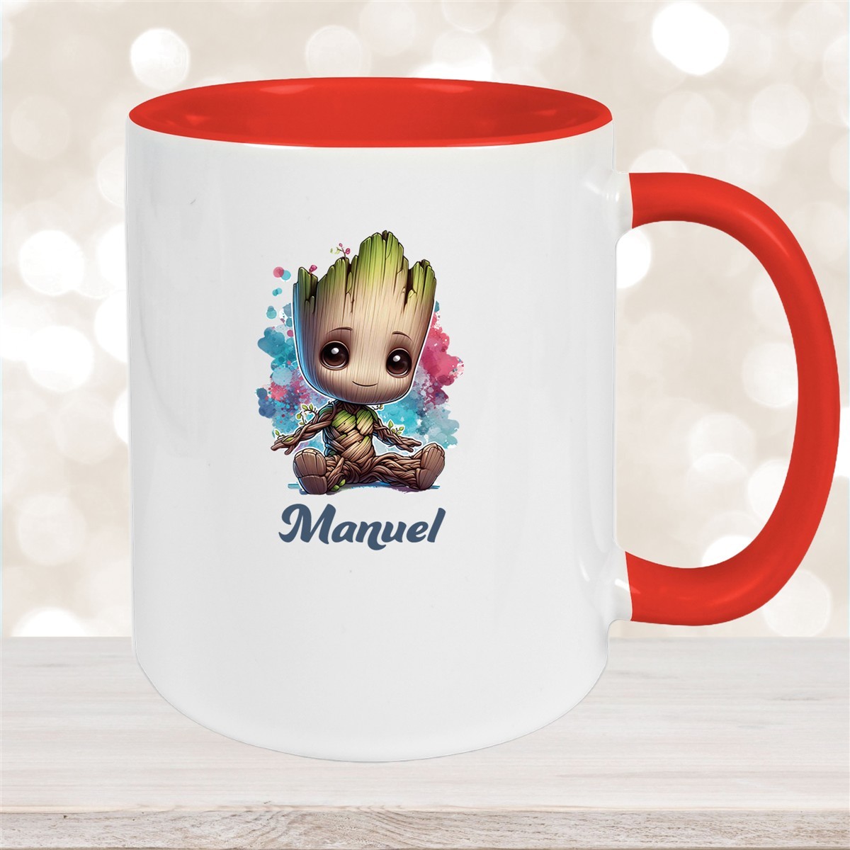 Tasse Baby-Groot #1 Wunschname Keramik Kinderbecher personalisiert Rot