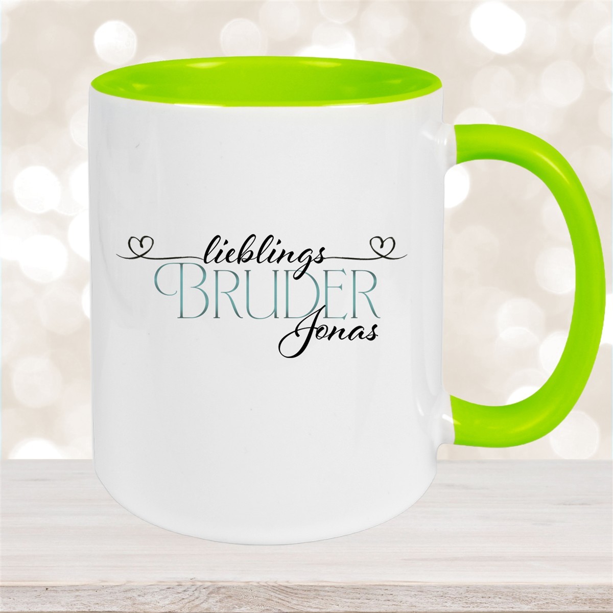 Tasse Wunschname Lieblings-Bruder #1 personalisiert Keramik Becher versch. Farben