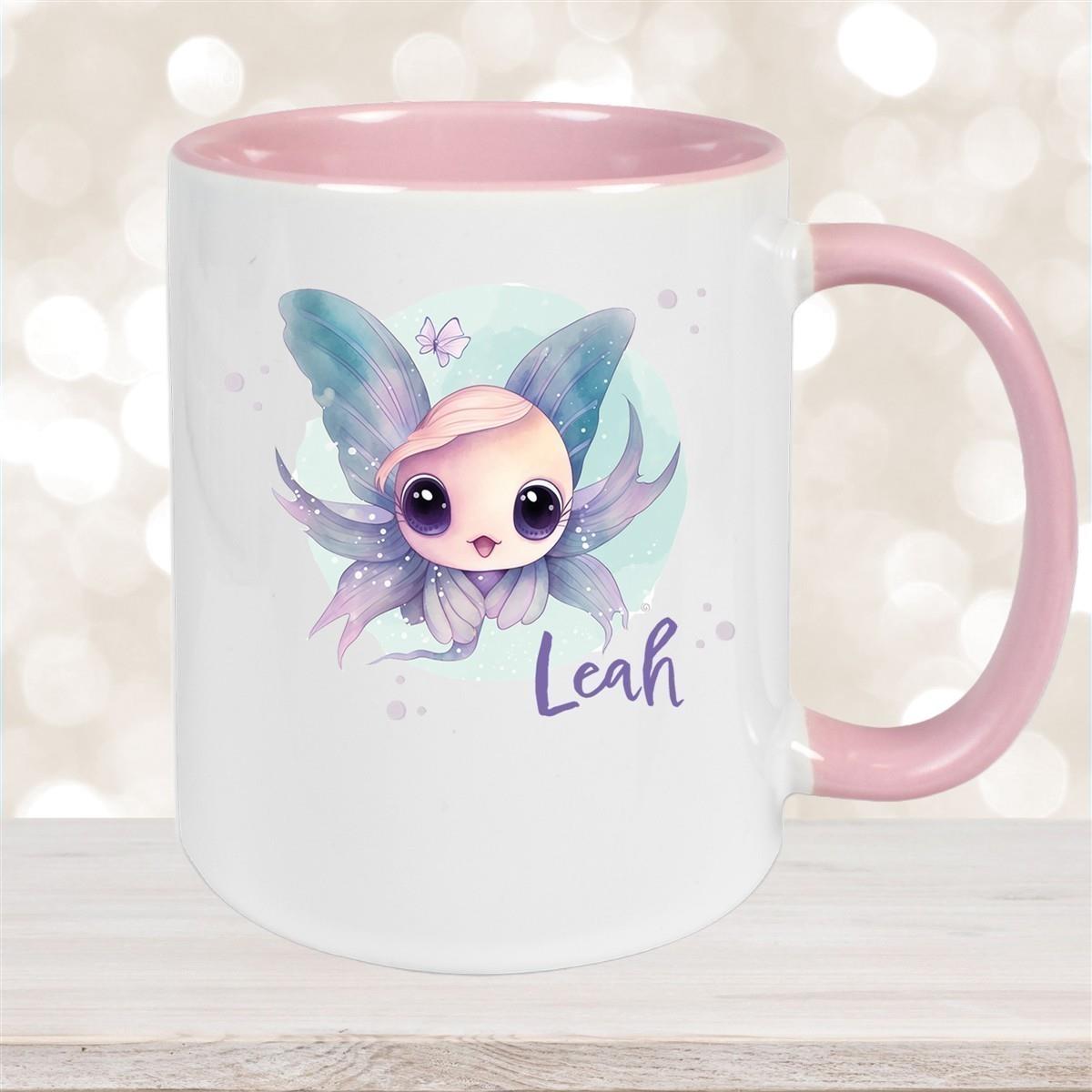 Tasse Wunschname Meerestiere-Fisch 1 Keramik Kinderbecher versch. Farben