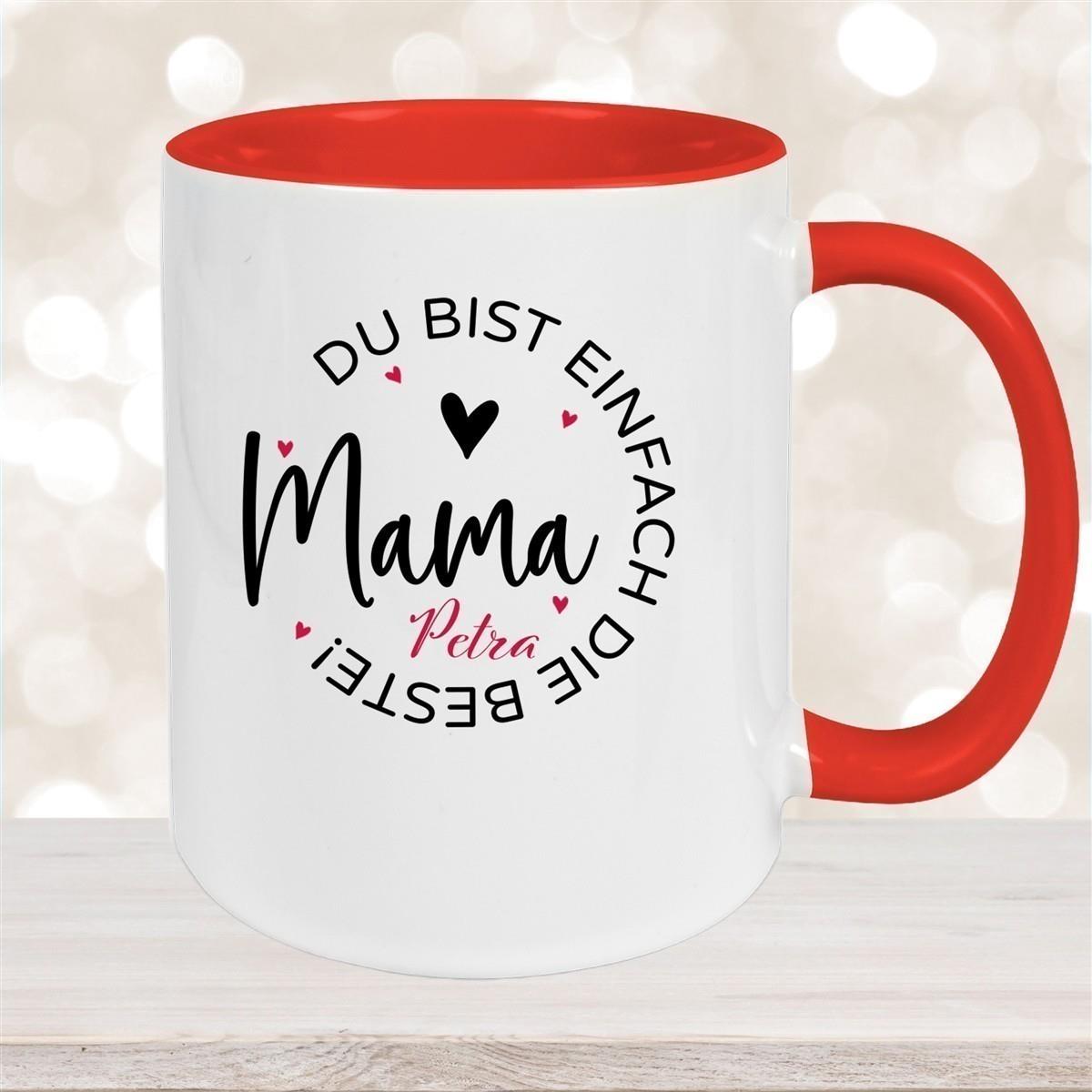 Tasse Muttertag 13 Wunschnamen Keramik Personalisiert versch. Farben