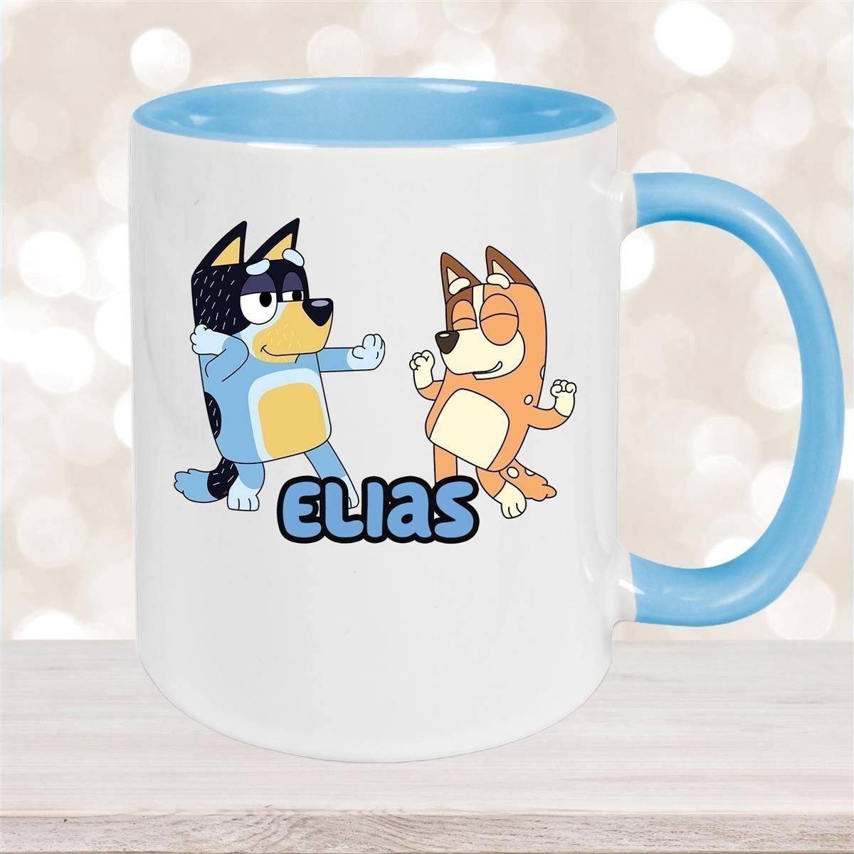 Tasse Bluey #1 Wunschname Keramik Kinderbecher personalisiert versch. Farben