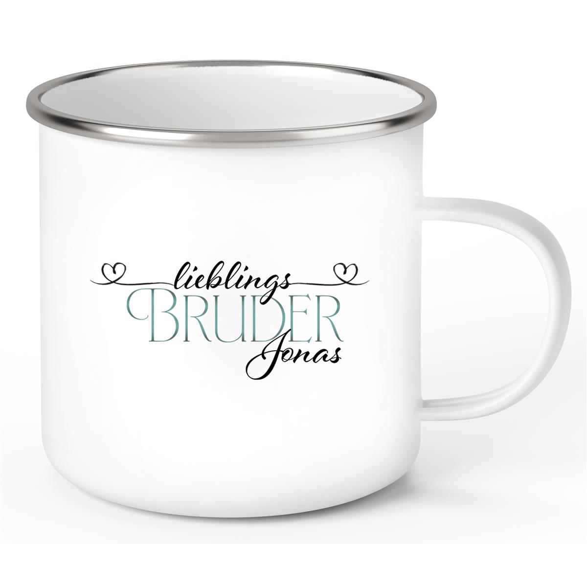Tasse Wunschname Lieblings-Bruder 1 Emaille personalisiert