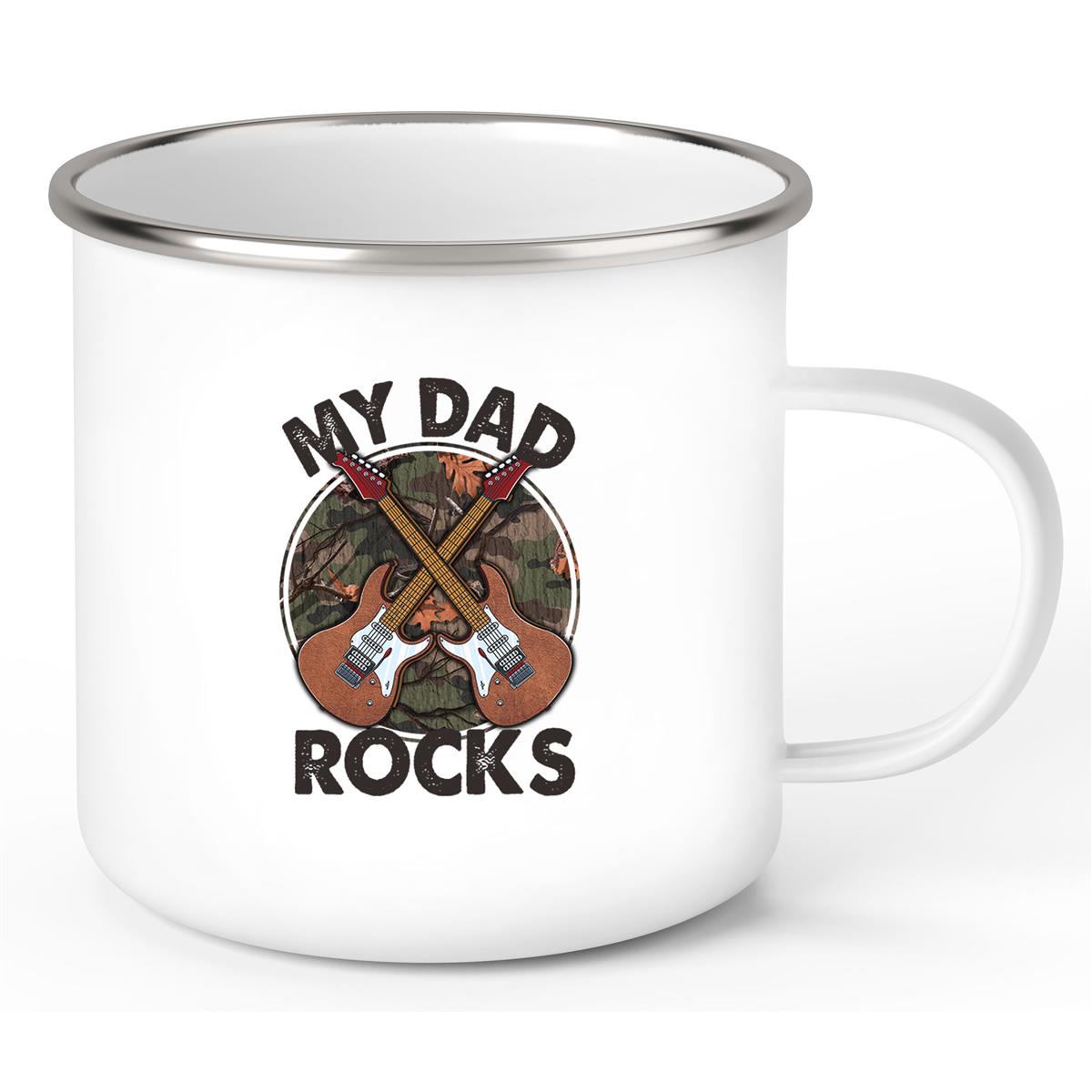 Tasse Vatertag 3 "MY DAD ROCKS" Emaille