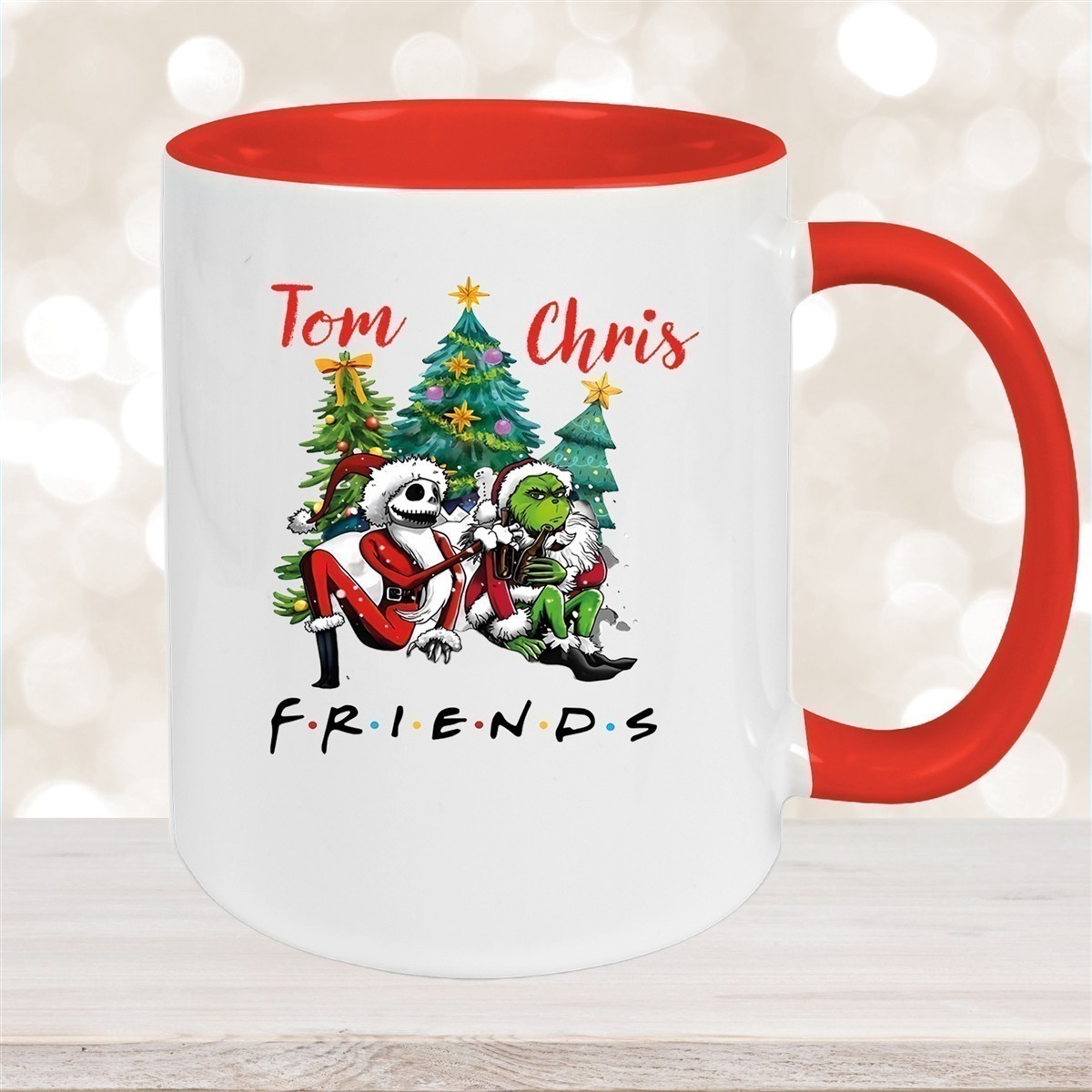 Tasse Wunschname Weihnachten Grinch Jack #6 Keramik Becher versch. Farben