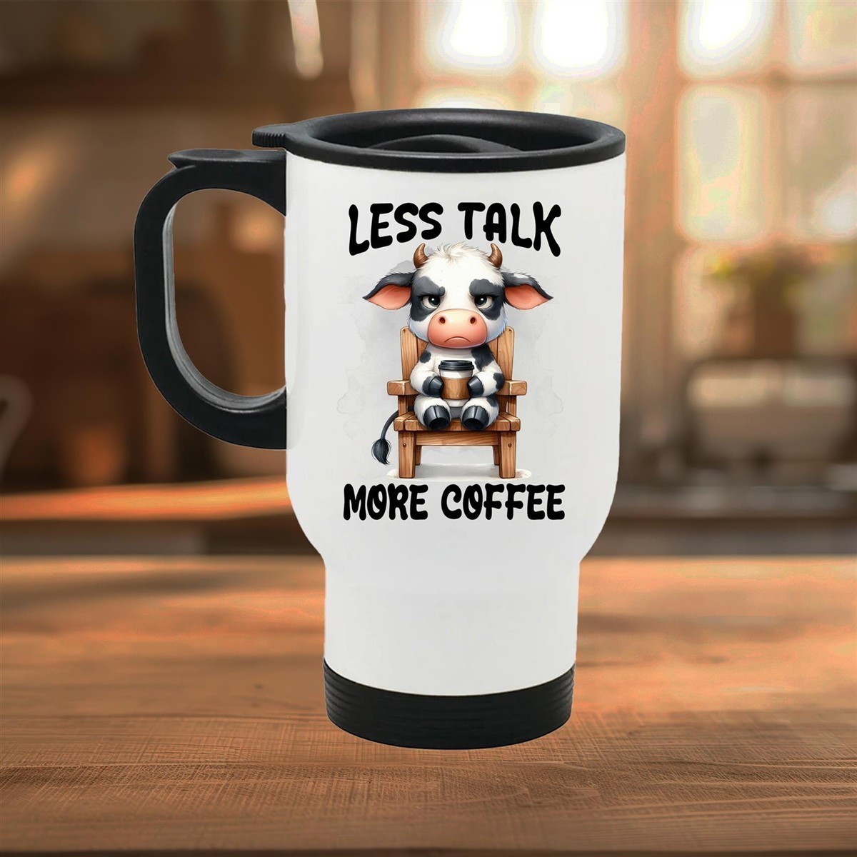 Edelstahl-Thermobecher mit Deckel Moore-Coffee #2 weiß