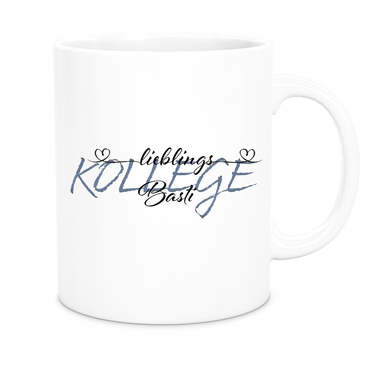 Tasse Wunschname Lieblings-Kollege 2 personalisiert Keramik Becher versch. Farben