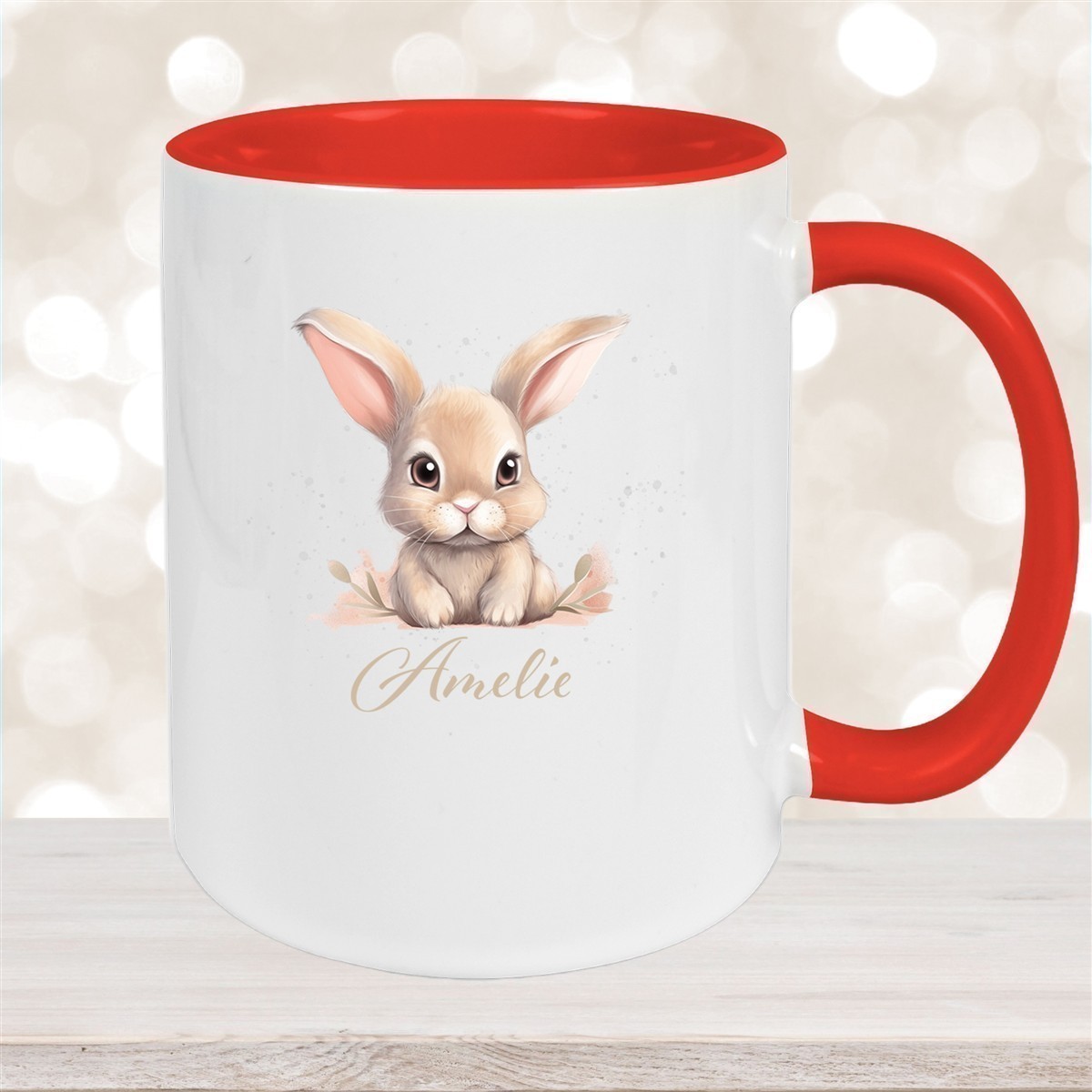 Tasse Ostern - Hase #7 Wunschnamen Keramik personalisiert versch. Farben