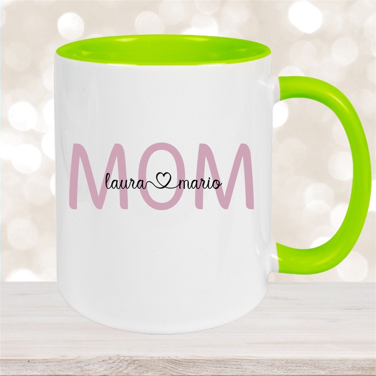 Tasse Muttertag #2 Wunschnamen Keramik Personalisiert Grün