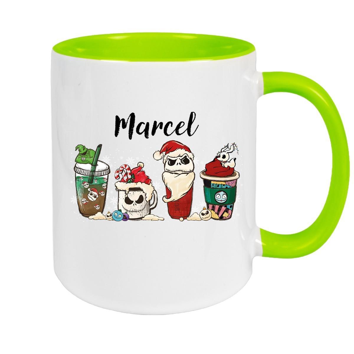 Tasse Wunschname Weihnachten Nightmare before Christmas 9 Keramik Becher versch. Farben