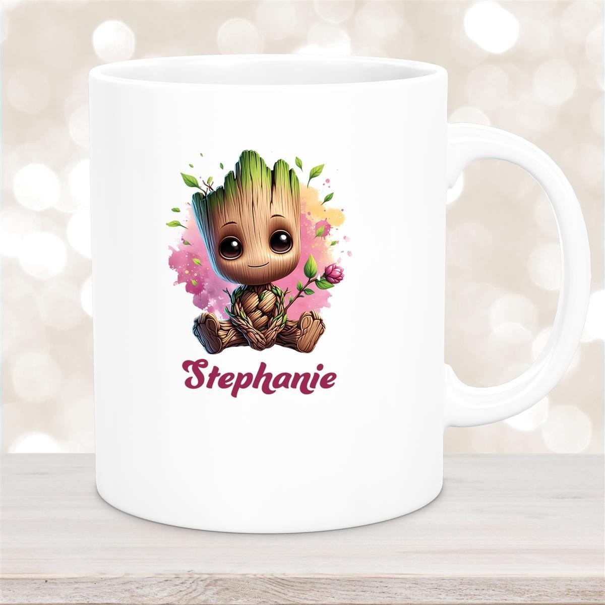 Tasse Baby-Groot #3 Wunschname Keramik Kinderbecher personalisiert Weiß Tasse Baby-Groot #3 Wunschname Keramik Kinderbecher personalisiert Weiß