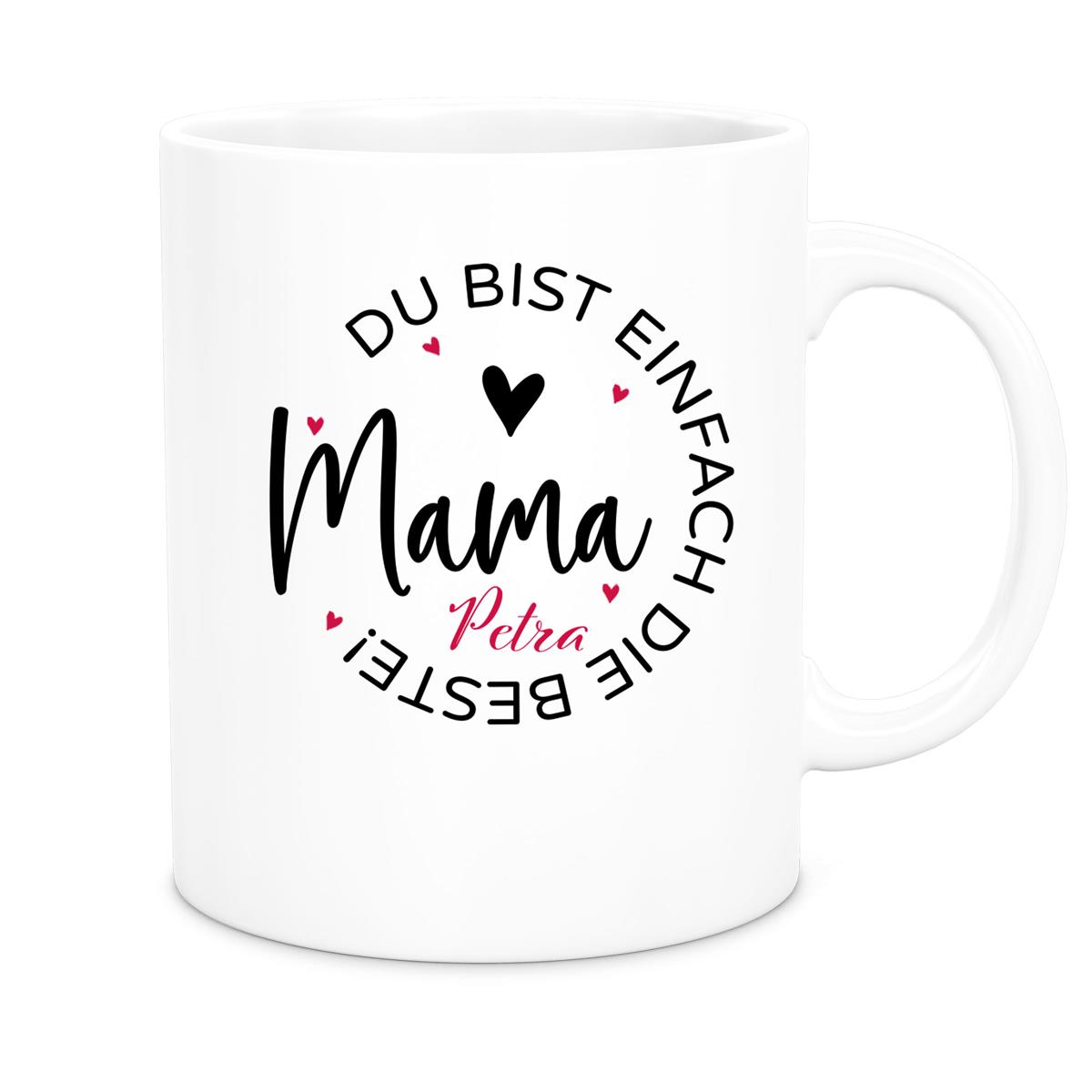 Tasse Muttertag 13 Wunschnamen Keramik Personalisiert versch. Farben