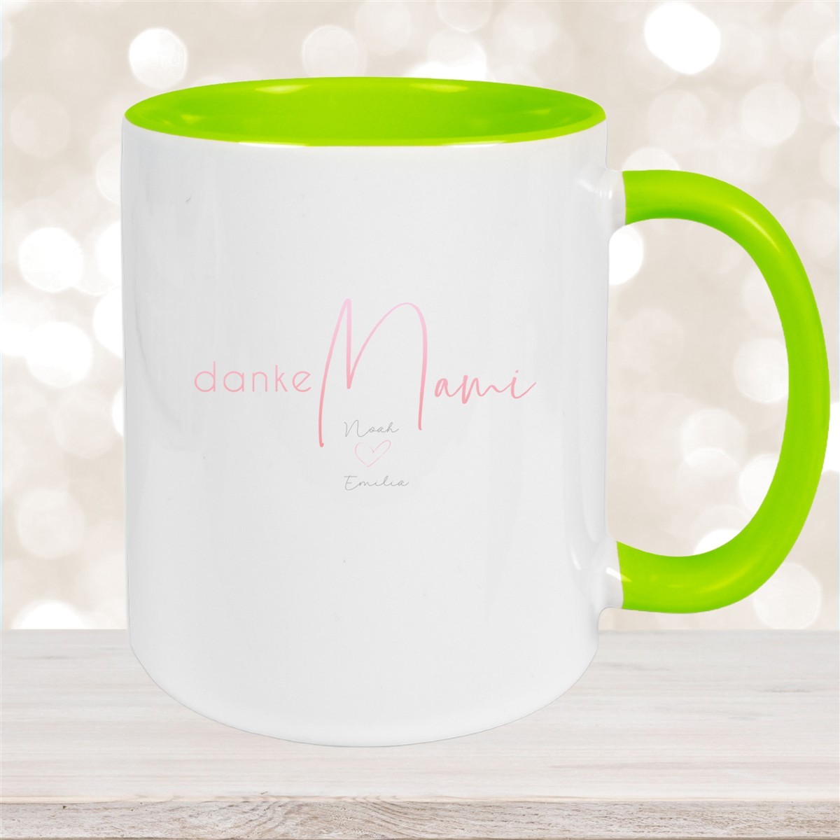Tasse Muttertag #5 Wunschnamen Keramik Personalisiert Grün