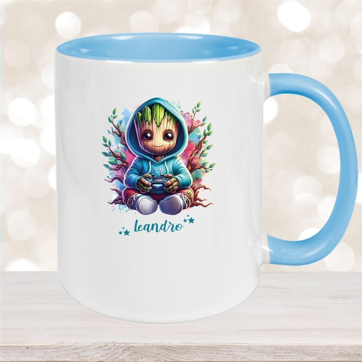 Tasse Wunschname Baby-Groot 6 Keramik Kinderbecher personalisiert versch. Farben