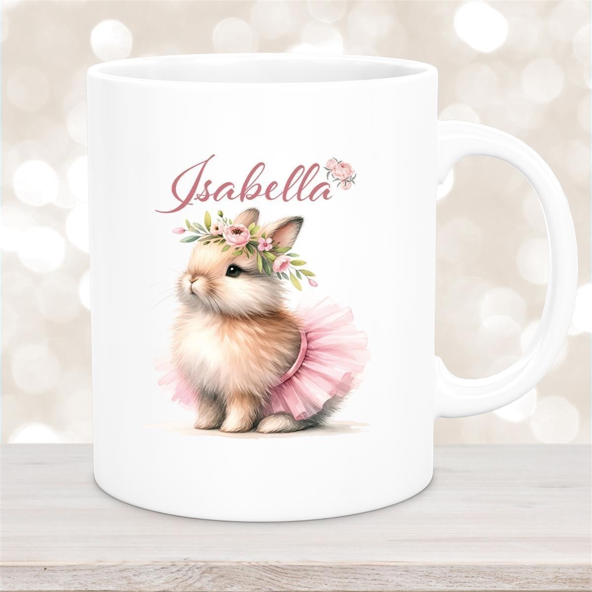 Tasse Ostern - Hase #9 Wunschnamen personalisiert Keramik Weiß