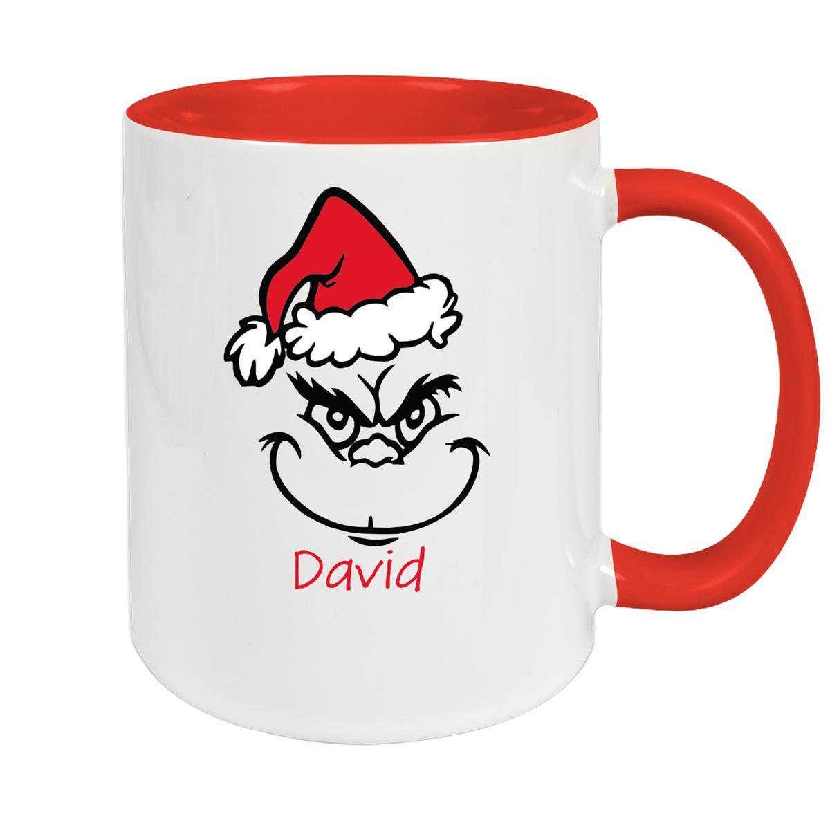 Tasse Wunschname Weihnachten Grinch 11 Keramik Kinderbecher versch. Farben