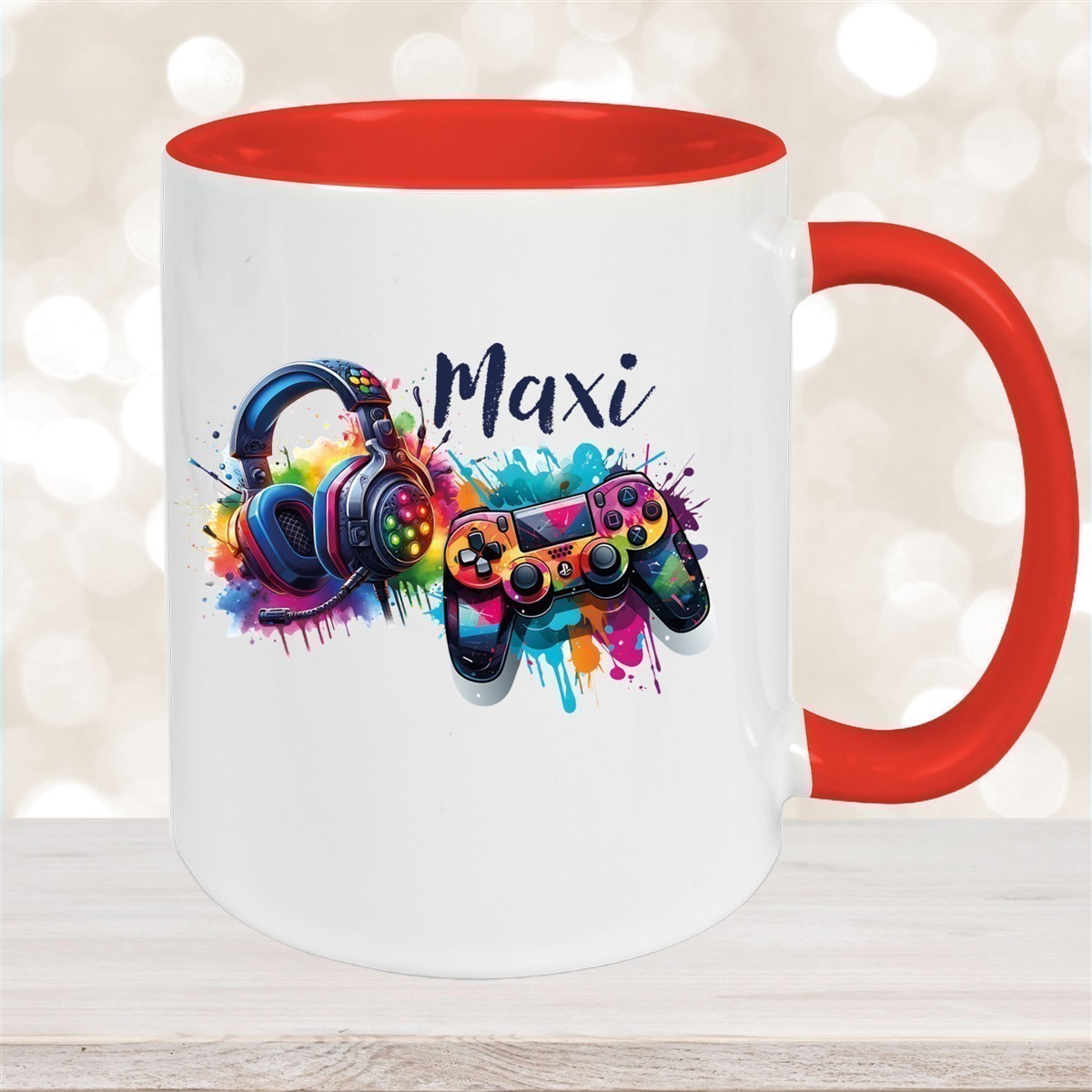 Tasse Gamer #3 Wunschname Keramik Kinderbecher personalisiert versch. Farben
