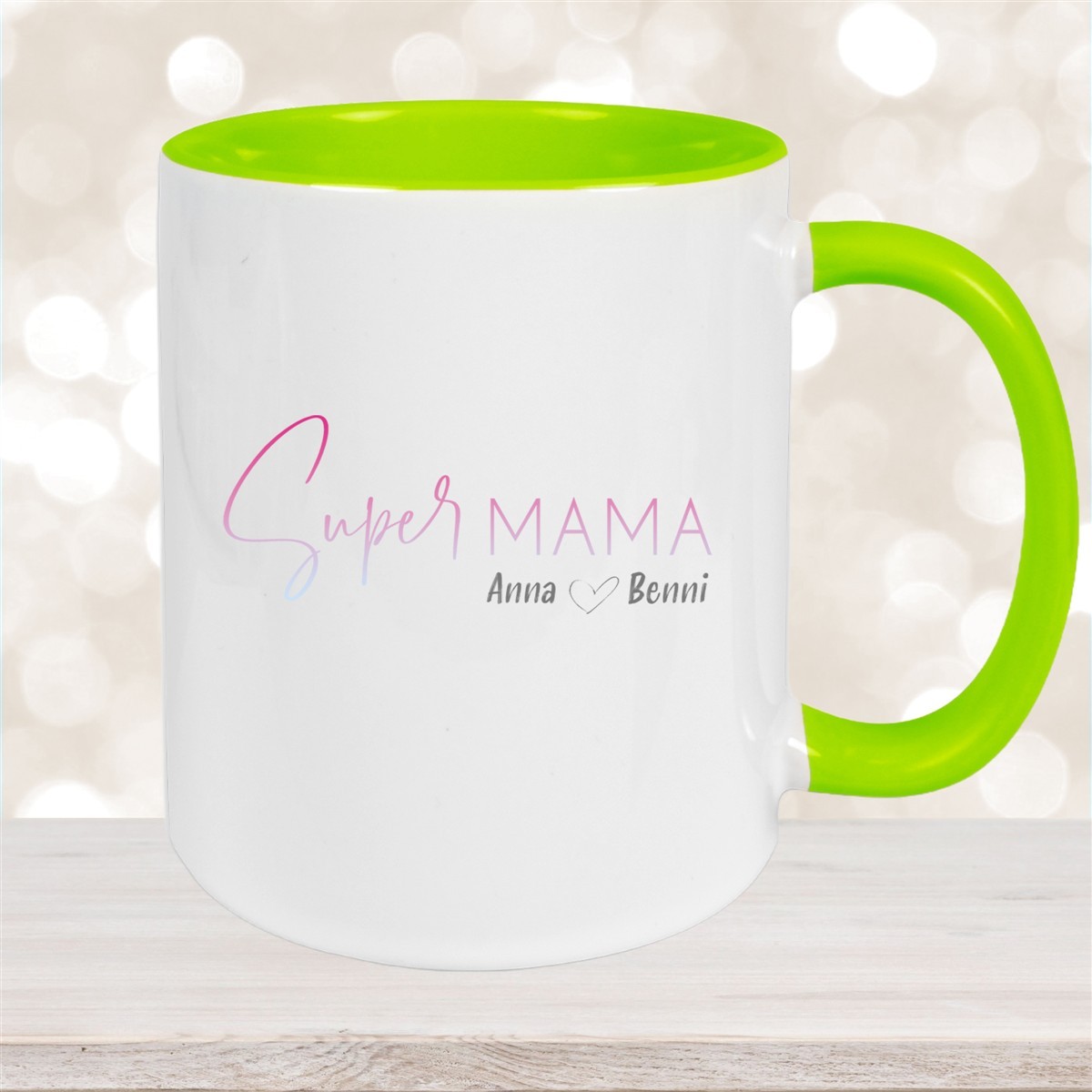 Tasse Muttertag #4 Wunschnamen Keramik Personalisiert Grün