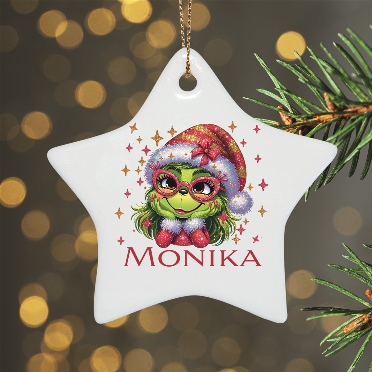 Christbaumanhänger Weihnachten Lady - Grinch #1 Ornament Christbaumschmuck versch. Formen