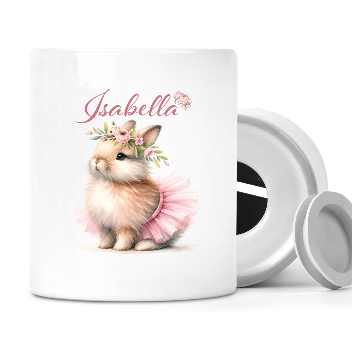 Spardose Ostern - Hase 9 mit Wunschname personalisiert