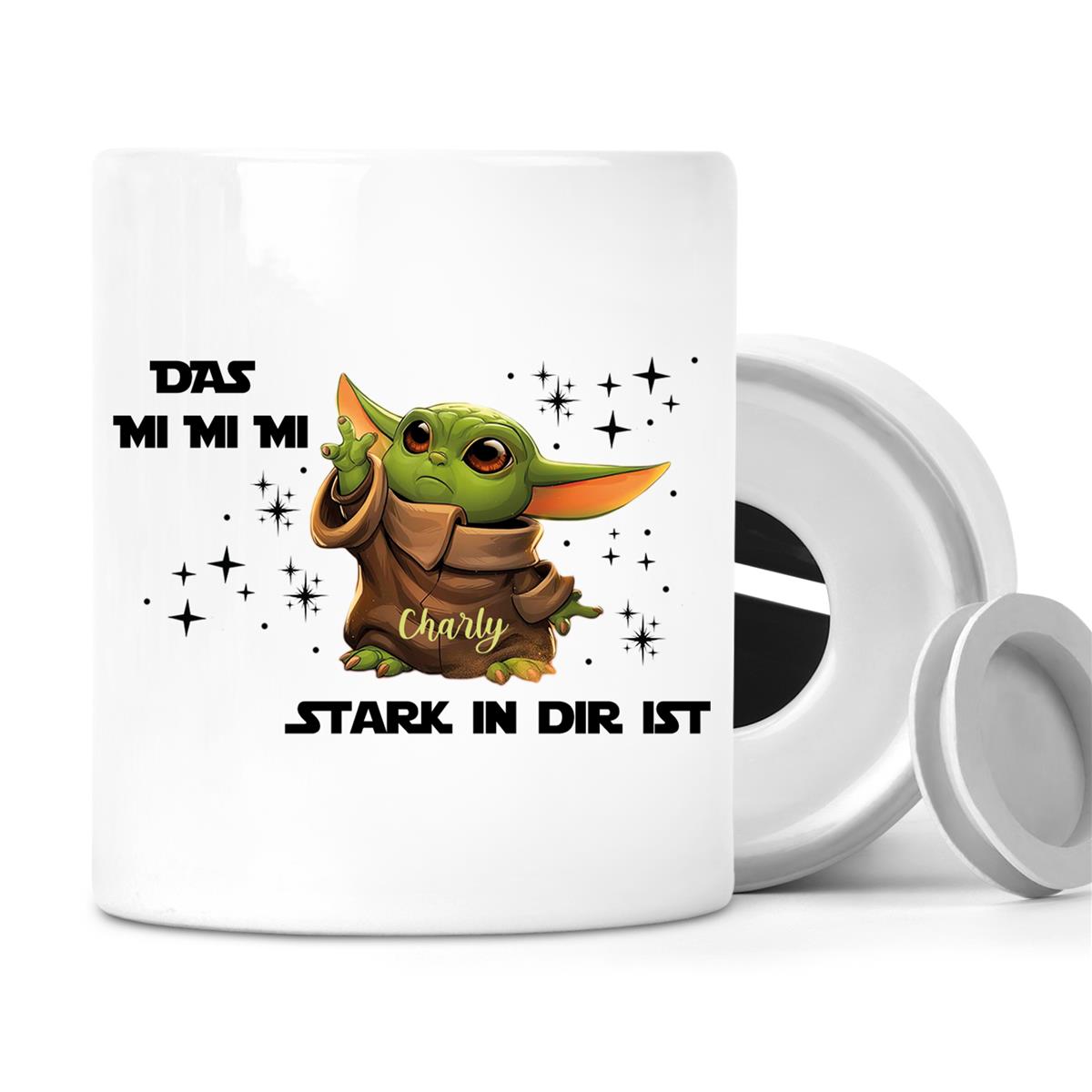 Spardose Baby-Yoda 1 Wunschname personalisiert