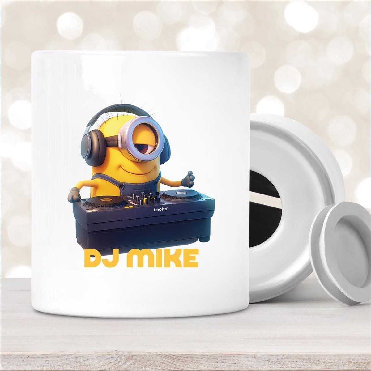Spardose Minions Kinder Minion #9 DJ Wunschname personalisiert 