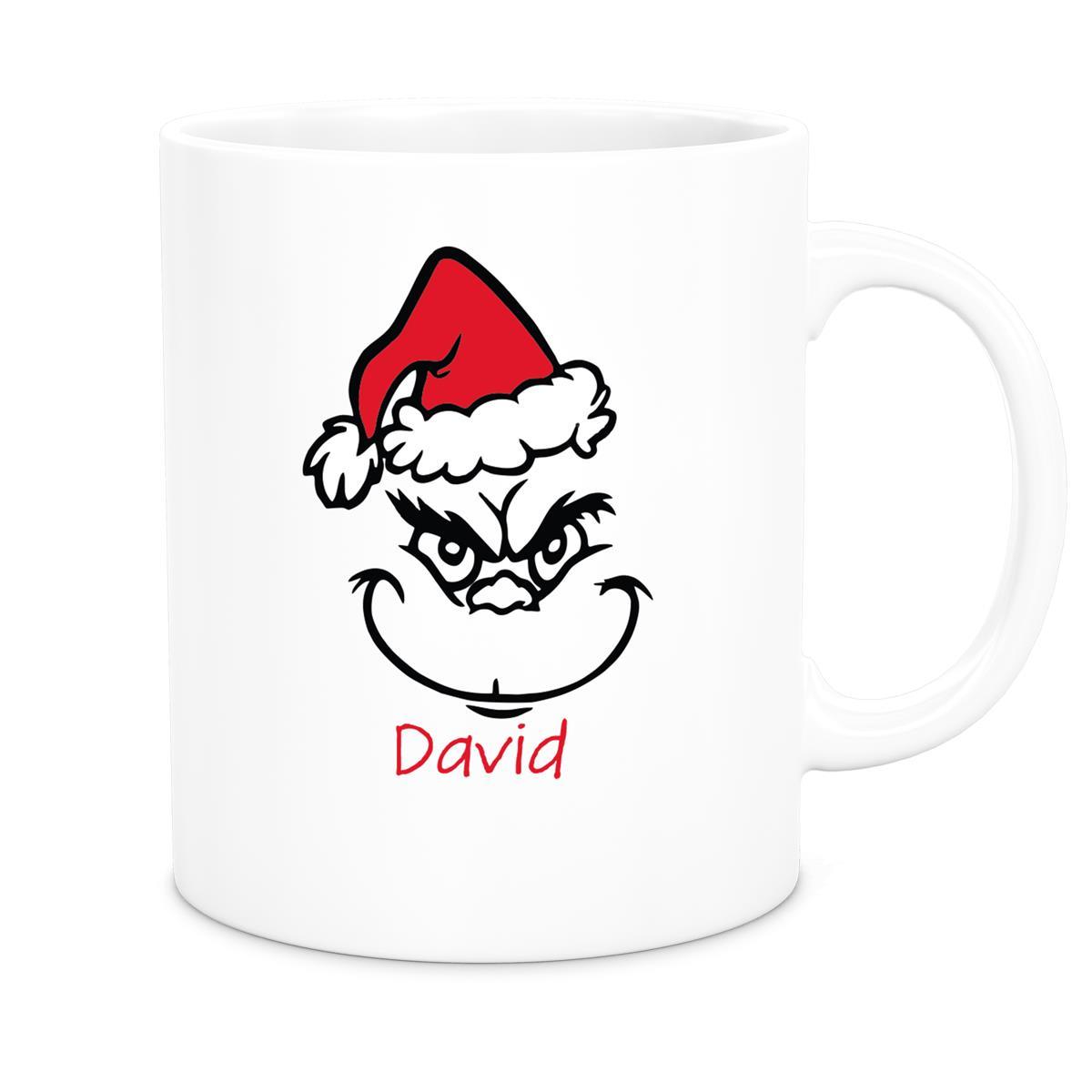 Tasse Wunschname Weihnachten Grinch 11 Keramik Kinderbecher versch. Farben