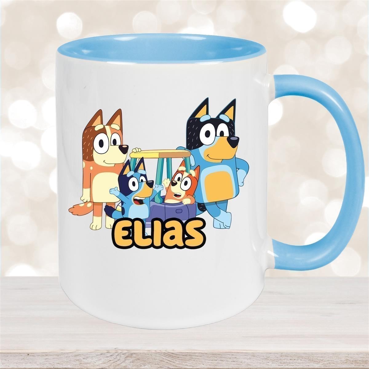Tasse Bluey #2 Wunschname Keramik Kinderbecher personalisiert versch. Farben