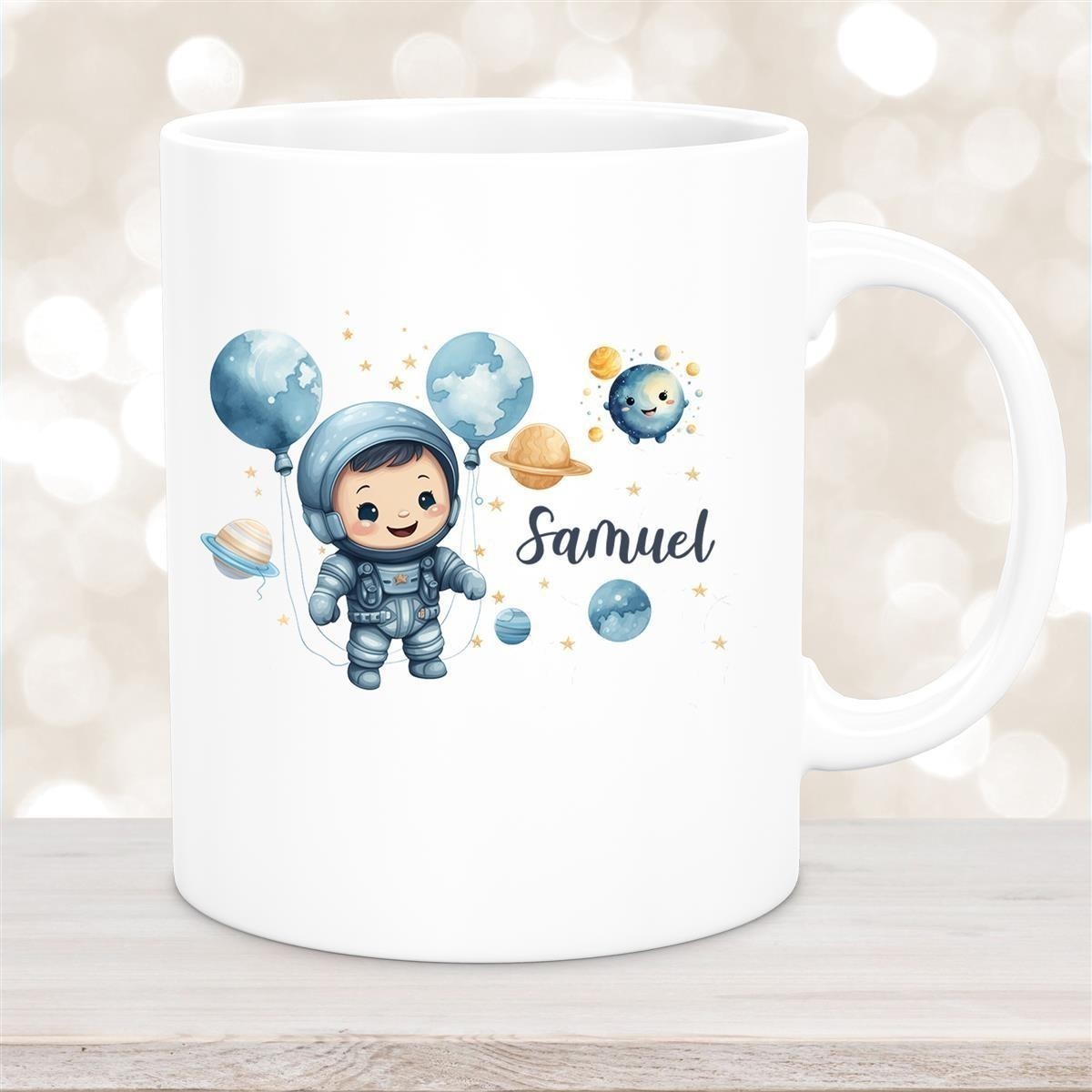 Tasse Kinder Astronaut #1 Wunschname Keramik Kinderbecher personalisiert Weiß Tasse Kinder Astronaut #1 Wunschname Keramik Kinderbecher personalisiert versch. Farben