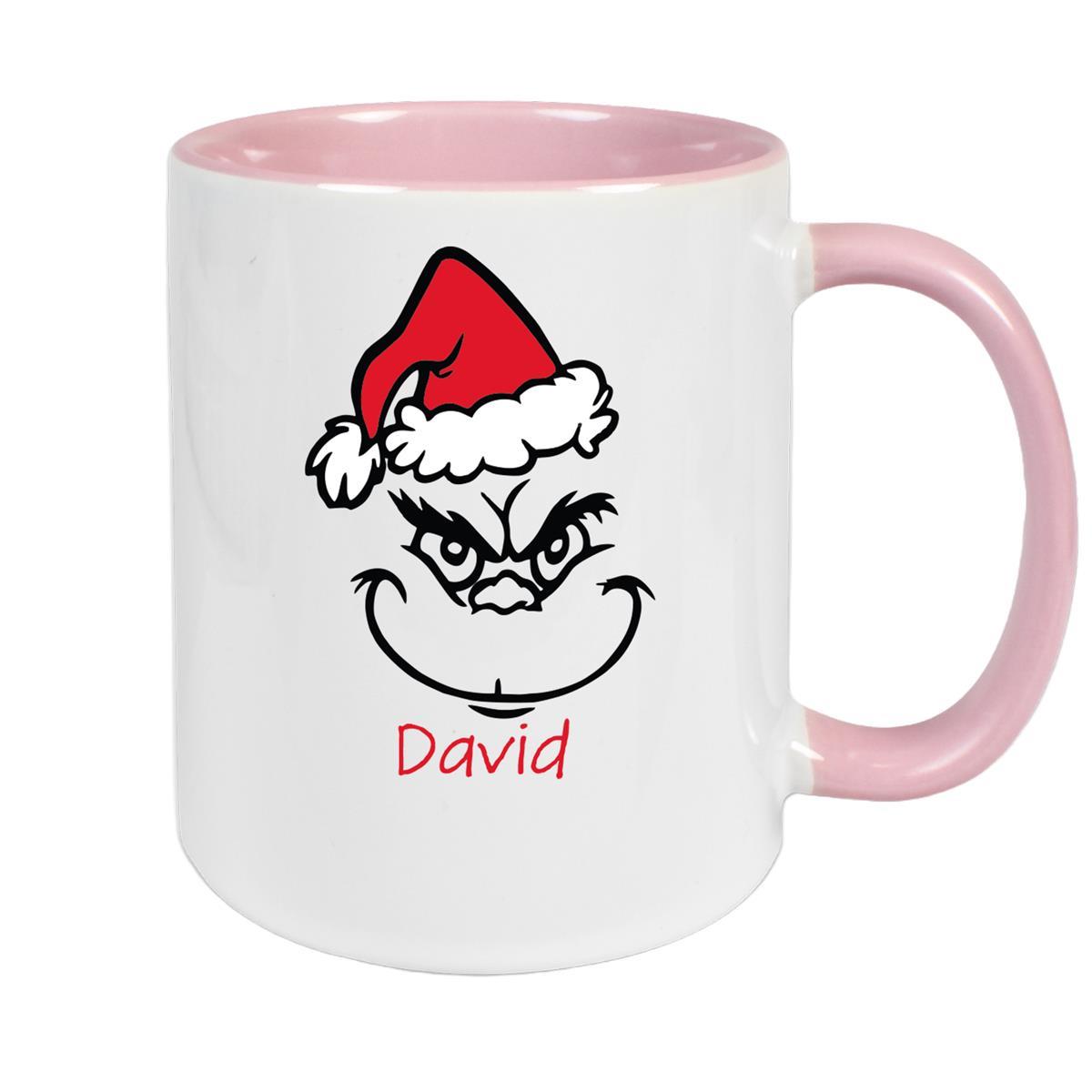 Tasse Wunschname Weihnachten Grinch 11 Keramik Kinderbecher versch. Farben