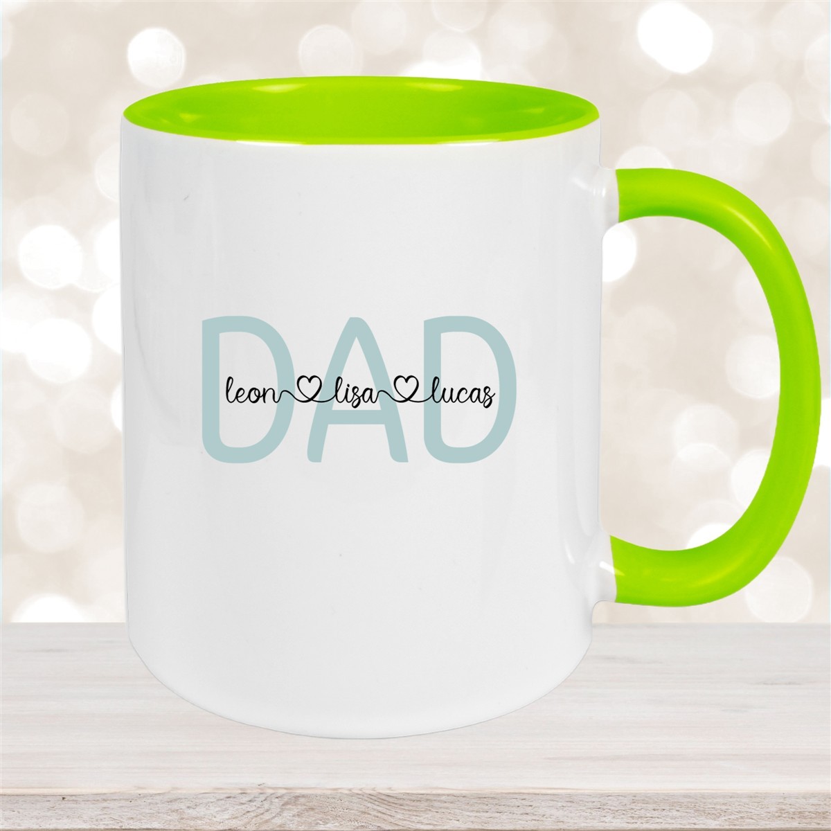 Tasse Vatertag #2 Wunschnamen Keramik Personalisiert Grün