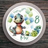 Tortenaufleger Geburtstag Dino #5 Name & Zahl (20cm)