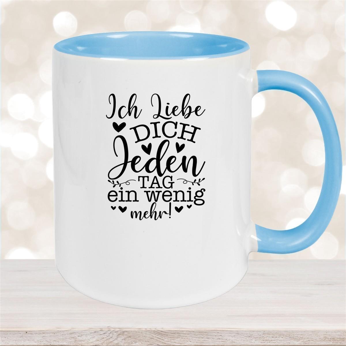 Tasse Spruch Valentinstag 17 Keramik versch. Farben