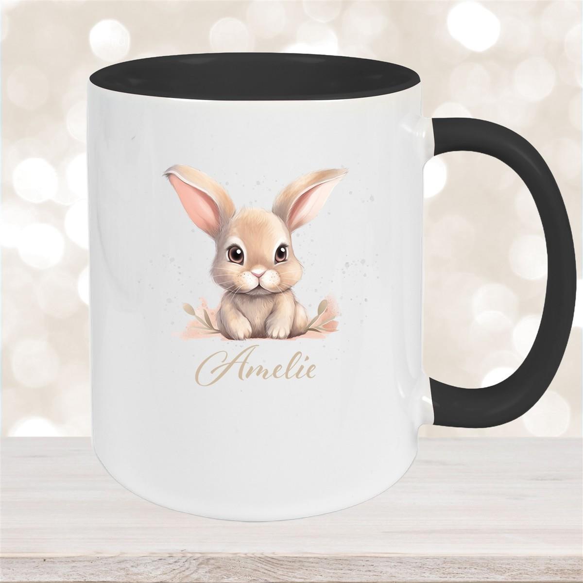 Tasse Ostern - Hase 7 Wunschnamen Keramik personalisiert versch. Farben