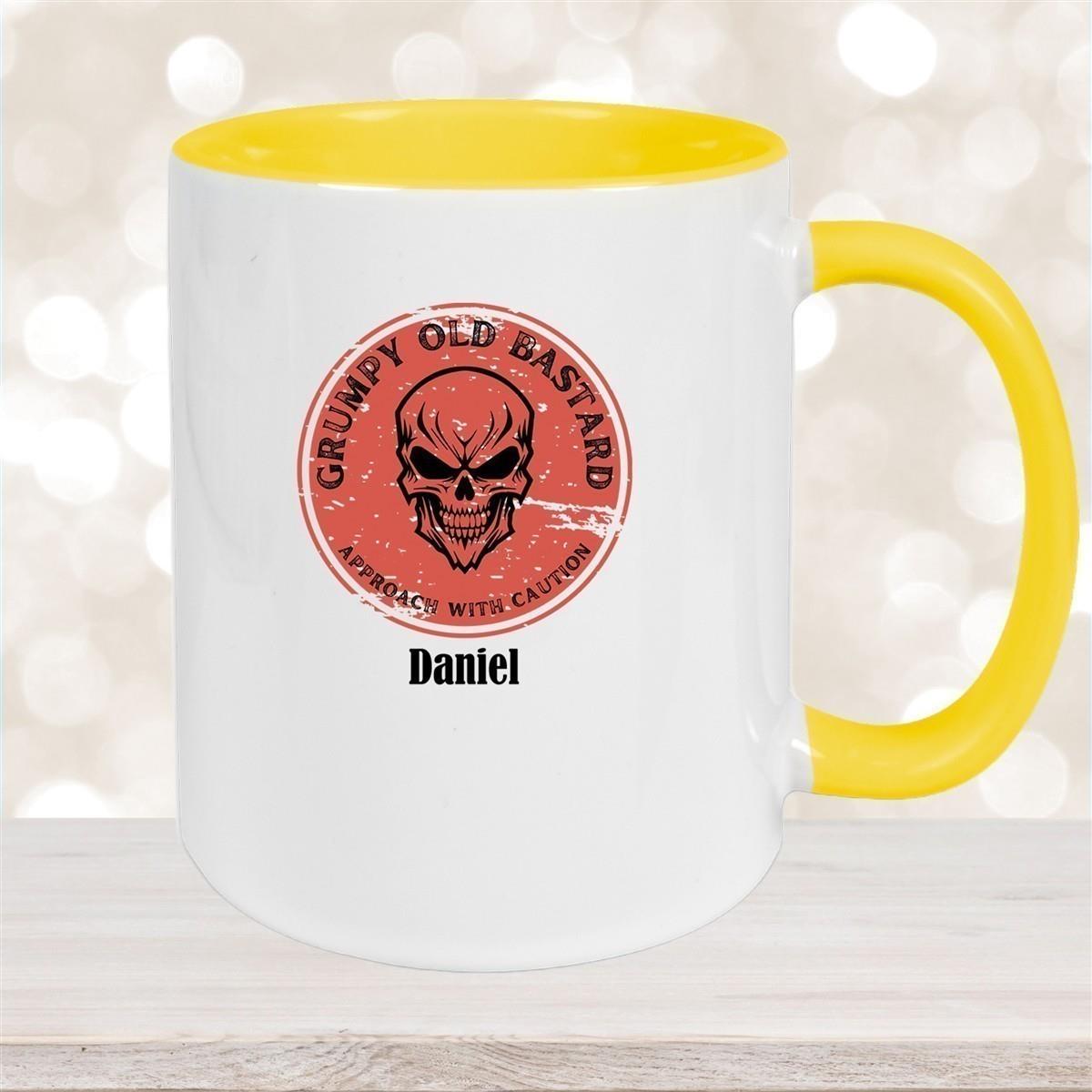 Tasse Wunschname Grumpy Old Bastard Keramik versch. Farben