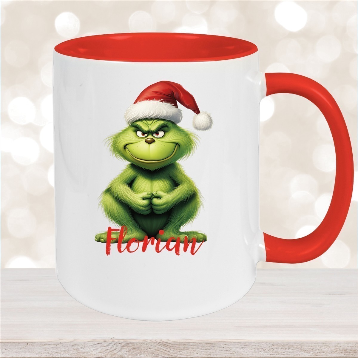 Tasse Wunschname Weihnachten Grinch #5 Keramik Kinderbecher versch. Farben